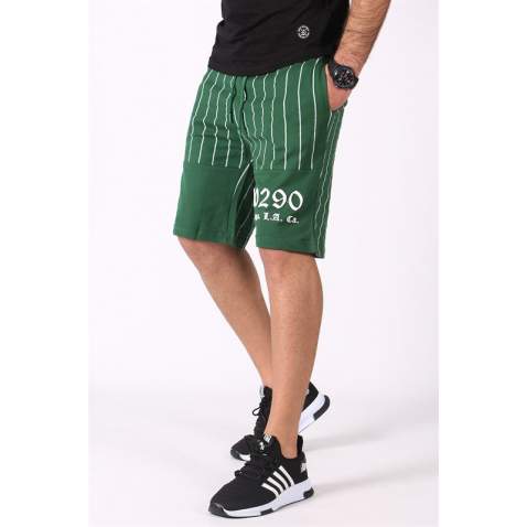 Madmext Green Striped Capri for Men 2909 - Yeşil