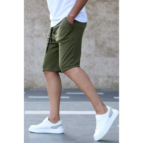 Madmext Khaki Capri Shorts 5410 - Haki