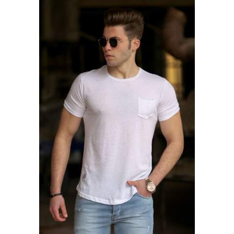 Madmext White Basic T-shirt for Men 4514 - Beyaz