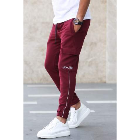 Madmext Maroon Sweatpants 4828 - Bordo