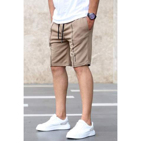 Madmext Brown Capri Shorts 4849 - Kahverengi