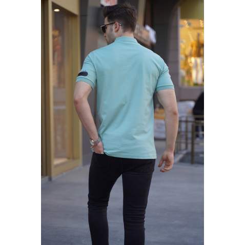 Men Mint Green Polo T-Shirt 5862 - Mint yeşili