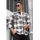 Madmext Men Gray Plaid Shirt 5520 - Gri