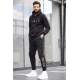 Madmext Men Printed Black Tracksuit 5298 - Siyah