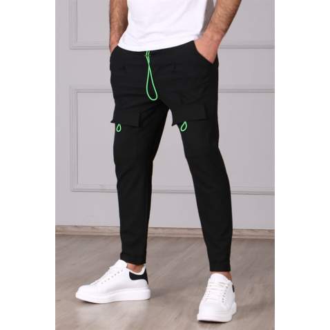 Madmext Black Men Sweatpants with Pockets 4809 - Siyah