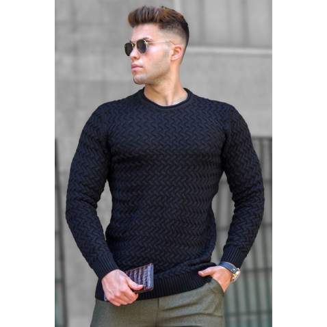 Madmext Men Black Sweater 5174 - Siyah