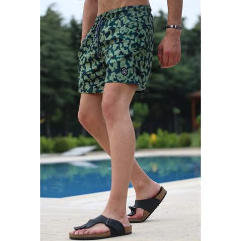 Madmext Men Khaki Swim Shorts 5091 - Haki