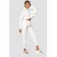 Mad Girls White Hooded Women Tracksuit Set MG467 - Beyaz