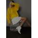 Women Yellow Knitted Basic Sweater MG1304 - Sarı