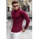 Maroon Turtleneck Knitwear Sweater 5763 - Bordo