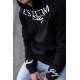 MadmextPrinted Black Kapşonlu Sweatshirt 4402 - Siyah