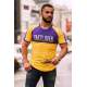 Madmext Yellow Two-Tone Printed T-shirt for Men 4027 - Sarı