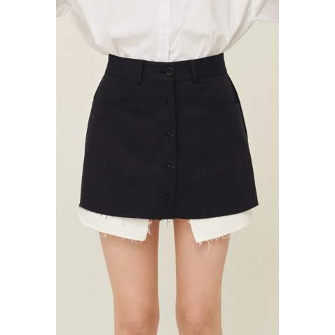 Women Black Basic Mini Skirt - Siyah