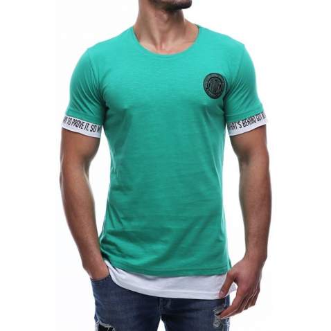 Madmext Green Printed T-shirt for Men 2623 - Yeşil