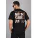 Madmext Men Back Printed Black T-shirt 5365 - Siyah