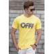 Madmext Men Printed Yellow T-shirt 5254 - Sarı