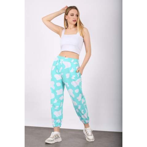 Mad Girls Blue Dalmatians Sweatpants MG1147 - Mavi