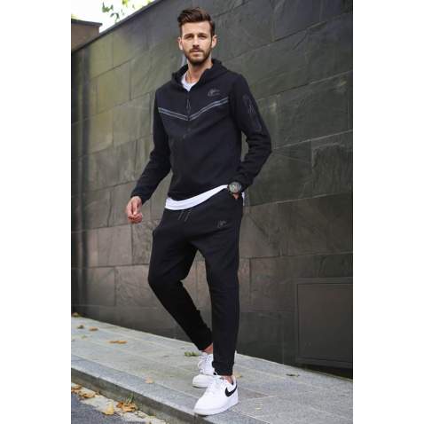 Madmext Men Black Tracksuit 5673 - Siyah