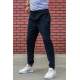 Madmext Navy Blue Striped Trousers Mad4084 - Lacivert