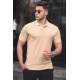 Madmext Men Plain Beige Polo T-shirt 5101 - Bej