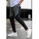 Madmext Men Side-Pocket Black Sweatpants 5445 - Siyah