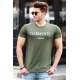 Madmext Khaki Printed T-shirt for Men 4018 - Haki