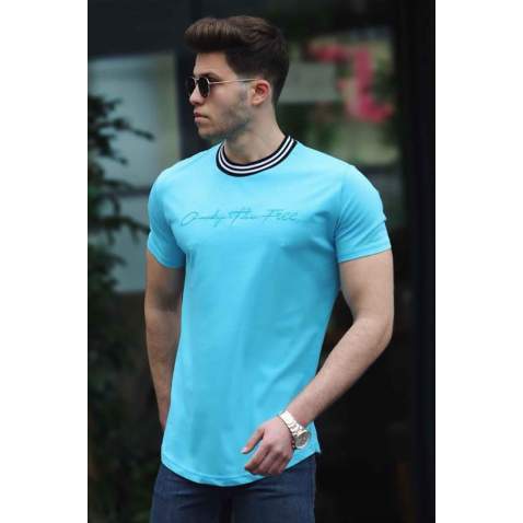 Madmext Blue T-shirt for Men 4486 - Mavi