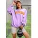 Mad Girls Printed Lilac Sweatshirt MG785 - Lila