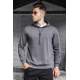 Madmext Men Smoke Gray Sweatshirt 5334 - Füme