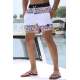 White Designed Swim Shorts 5788 - Beyaz