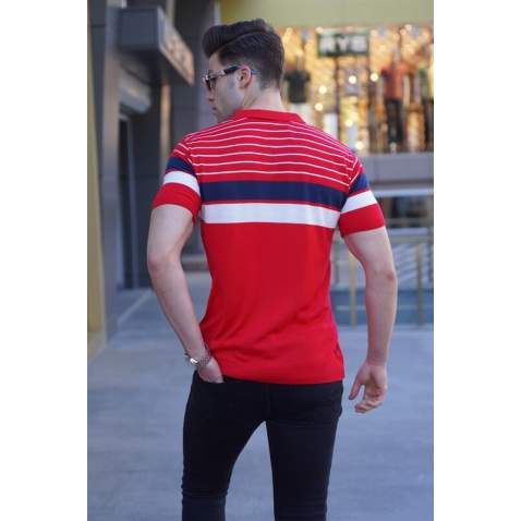 Men Red Polo T-Shirt 5732 - Kırmızı