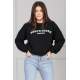 Mad Girls Black Printed Sweatshirt MG823 - Siyah