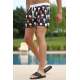 Madmext Black Printed Swim Wear Short 2639 - Siyah