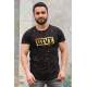 Madmext Black Paint Splatter T-shirt for Men 3075 - Siyah