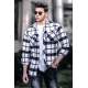 Madmext Men White Lumberjack Shirt 4950 - Beyaz