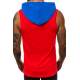 Madmext Men Sleeveless Red Hoodie 2897 - Kırmızı