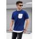 Madmext Men Navy Blue T-shirt 5386 - Lacivert