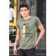 Madmext Khaki Printed T-shirt for Men 4016 - Haki