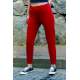 Mad Girls Maroon Pocket Detailed Sweatpants MG463 - Kırmızı