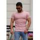 Madmext Men Basic Pink T-Shirt 4077 - Pudra