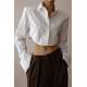 Mad Girls White Crop Top Shirt MG1382 - Beyaz