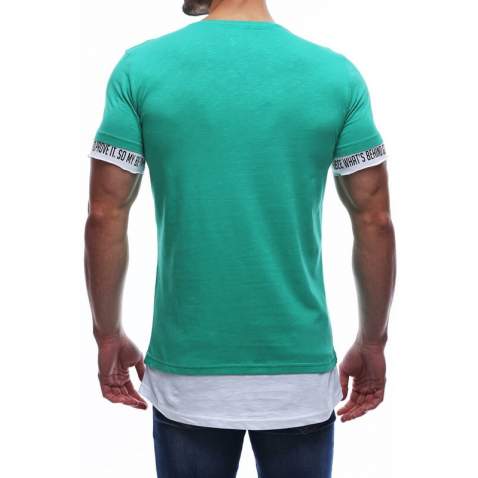 Madmext Green Printed T-shirt for Men 2623 - Yeşil