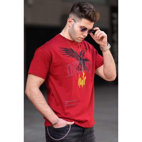 Madmext Men Maroon T-shirt 4986 - Bordo