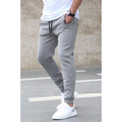 Madmext Men Smoke Gray Plain Sweatpants 4210 - Füme