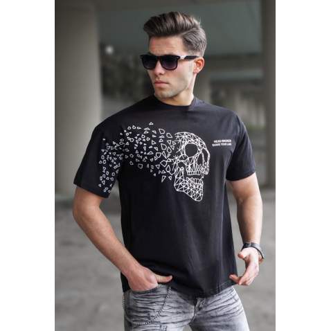 Madmext Black Printed T-shirt for Men 5251 - Siyah