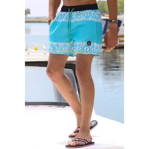 Green Designed Swim Shorts 5788 - Yeşil