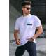 Madmext Men White T-shirt 5804 - Beyaz