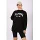 Mad Girls Black Sweatshirt Mg1242 - Siyah