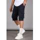 Navy Blue Capri Shorts with Cargo Pockets 5473 - Lacivert