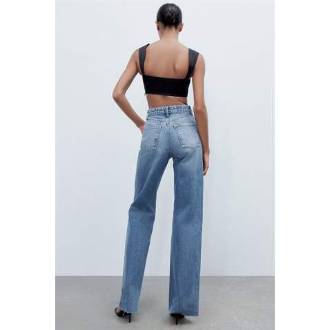 Women Light Blue Palazzo Jeans MG1494 - Açık mavi